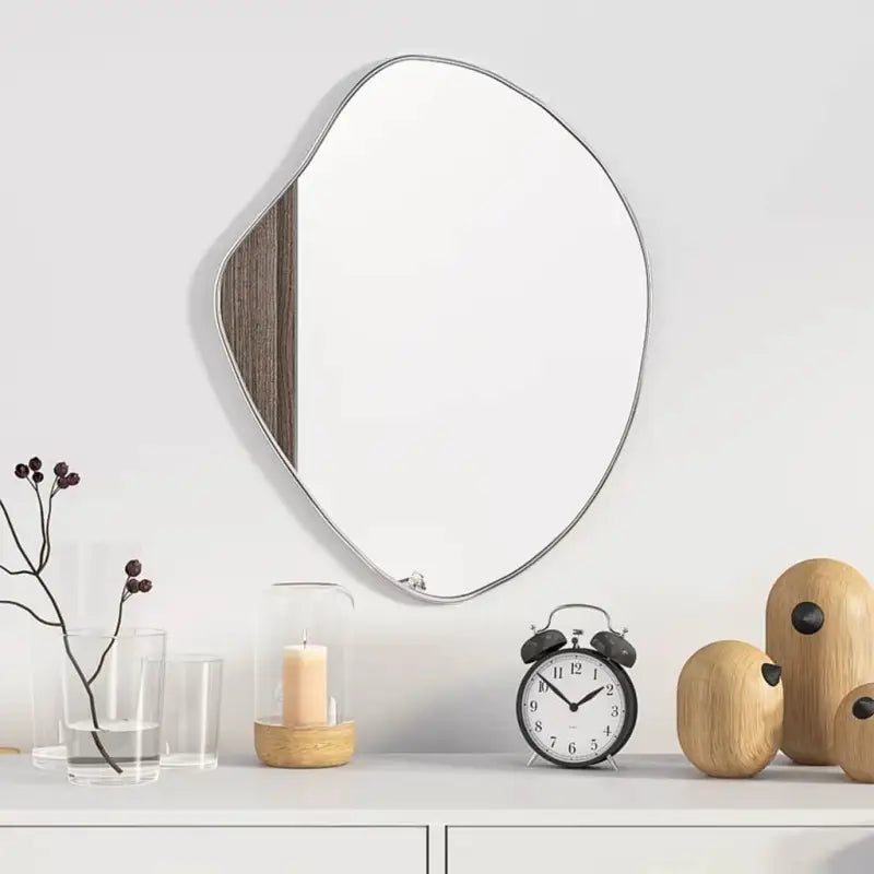 Minimalistische wandspiegel met duidelijke weerspiegeling voor je interieur - Zilver / 50 x 40 cm / 1 - Spiegels