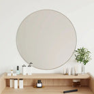 Minimalistische wandspiegel met duidelijke weerspiegeling en duurzaam PVC frame - Zilver / Ø 60 cm / 1 - Spiegels