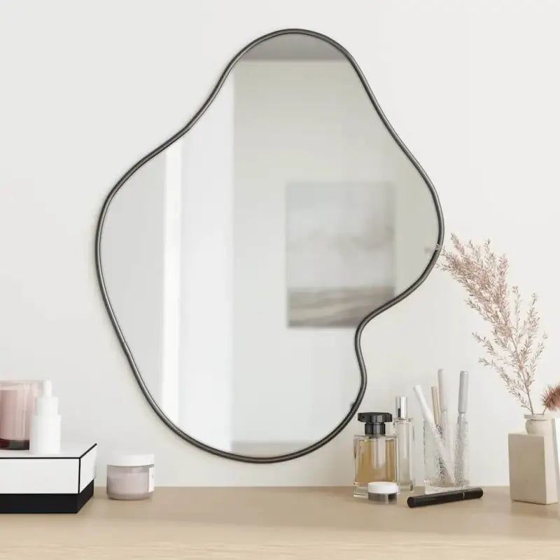 Minimalistische wandspiegel voor een duidelijke weerspiegeling in je interieur - Zwart / 60 x 50 cm / 1 - Spiegels