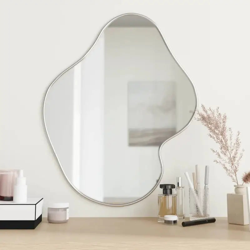 Minimalistische wandspiegel voor een duidelijke weerspiegeling in je interieur - Zilver / 60 x 50 cm / 1 - Spiegels