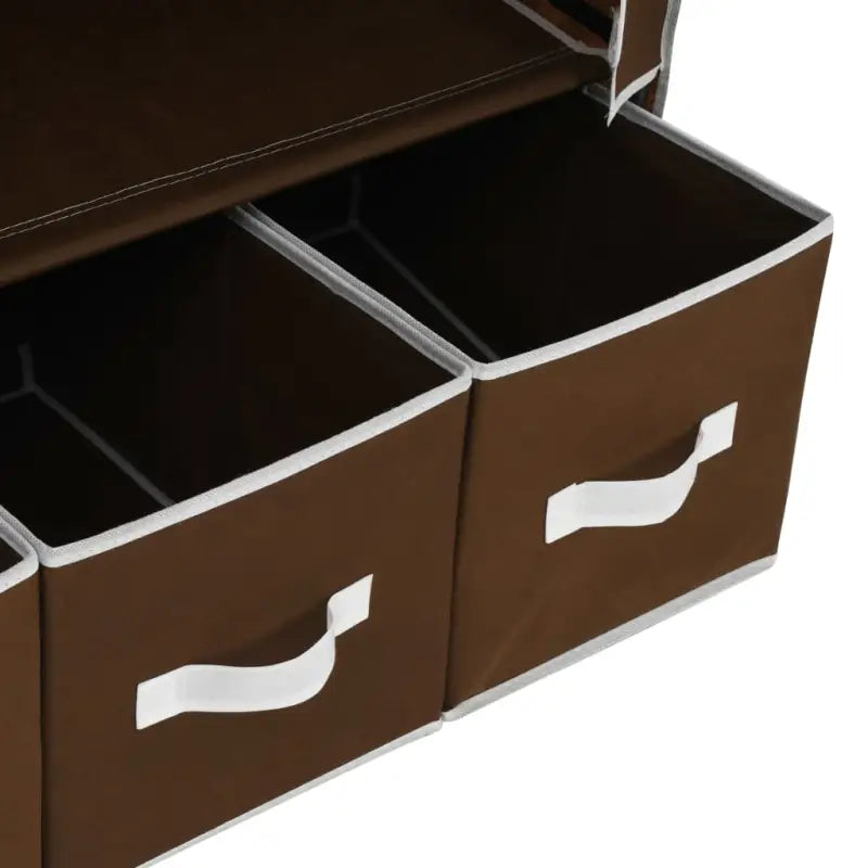 Mobiele kledingkast met nonwoven stof en kunststof connectors - Kledingkasten
