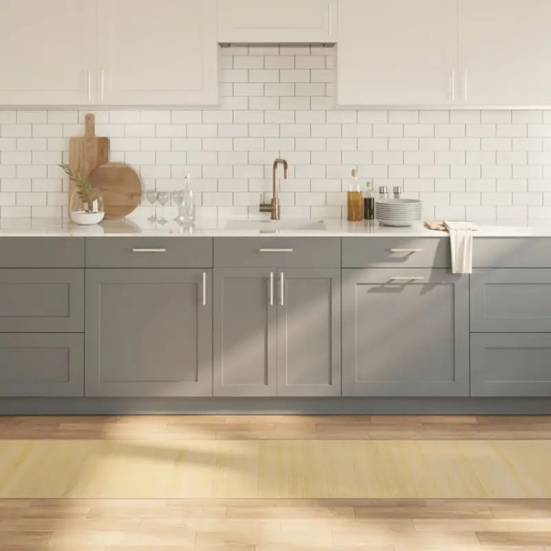 Modern bamboe vloerkleed in neutrale kleuren voor een natuurlijke uitstraling - lichtnaturel / 60 x 300 cm - Vloerkleden