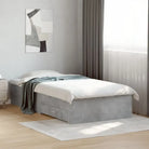 Modern bedframe met lades van bewerkt hout voor een eigentijdse slaapkamer - Betongrijs / 75 x 190 cm - Bedden &