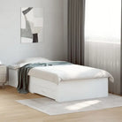Modern bedframe met lades van bewerkt hout voor een eigentijdse slaapkamer - Wit / 75 x 190 cm - Bedden & bedframes