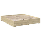 Modern bedframe met lades van bewerkt hout voor een eigentijdse slaapkamer - Bedden & bedframes