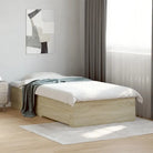 Modern bedframe met lades van bewerkt hout voor een eigentijdse slaapkamer - Sonoma eiken / 75 x 190 cm - Bedden &