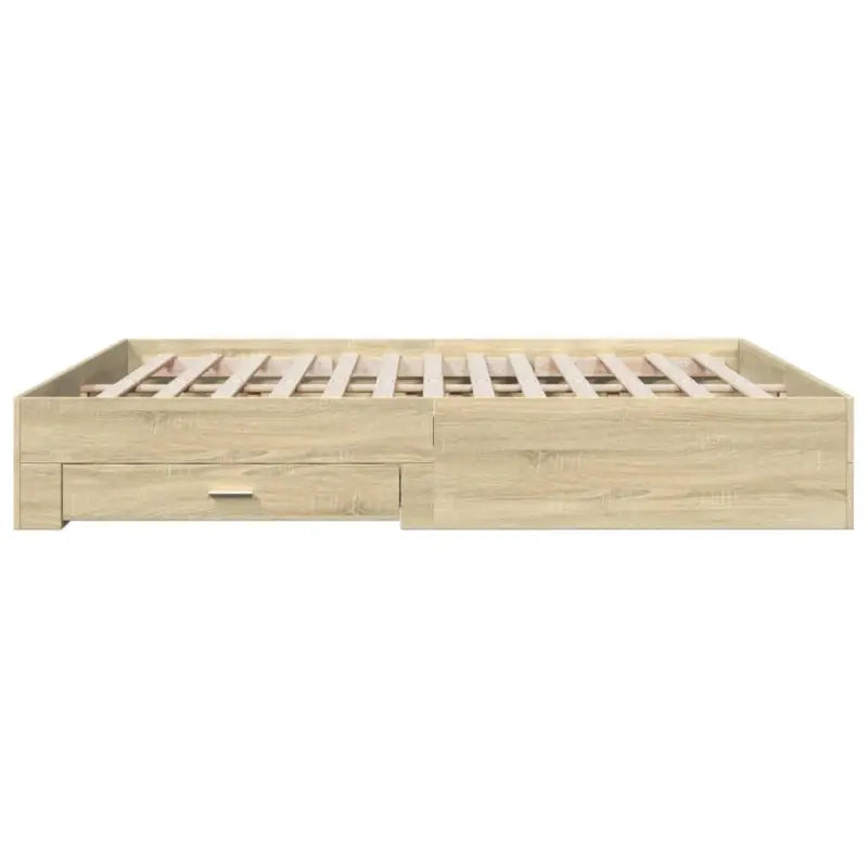 Modern bedframe met lades van bewerkt hout voor een eigentijdse slaapkamer - Bedden & bedframes
