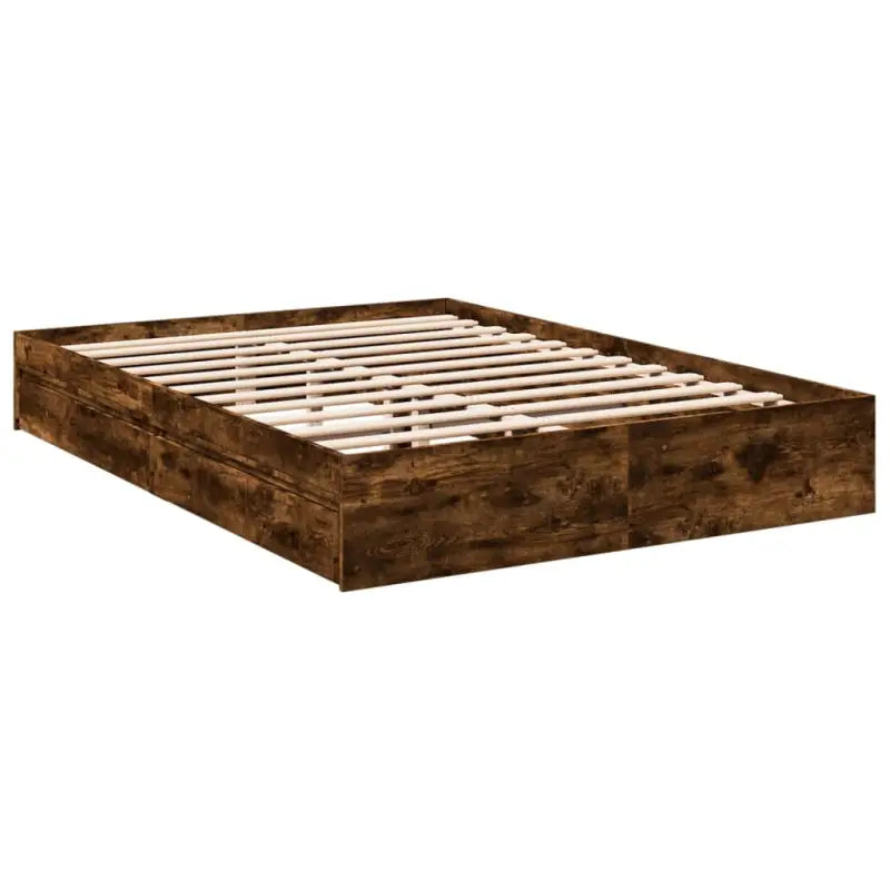 Modern bedframe met lades van bewerkt hout voor een stijlvolle slaapkamer - Bedden & bedframes