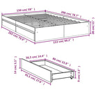 Modern bedframe met lades van bewerkt hout voor een stijlvolle slaapkamer - Bedden & bedframes