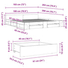 Modern bedframe met lades van bewerkt hout voor een stijlvolle slaapkamer - Bedden & bedframes