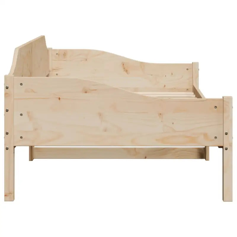 Modern bedframe met massief grenenhout en multiplex lattenbodem - Bedden & bedframes