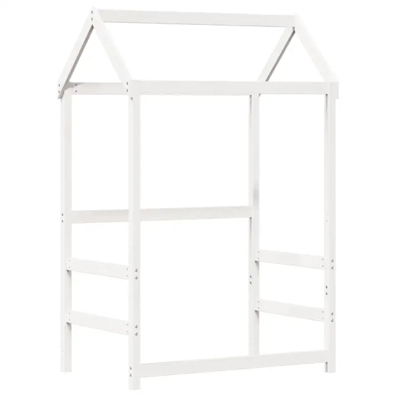 Modern bedframe met massief grenenhout en multiplex lattenbodem in wit materiaal - Bedden & bedframes