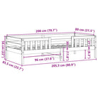 Modern bedframe met multiplex lattenbodem in massief grenenhout - Bedden & bedframes