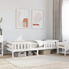 Modern bedframe met multiplex lattenbodem in massief grenenhout - Wit / 75 x 190 cm - Bedden & bedframes