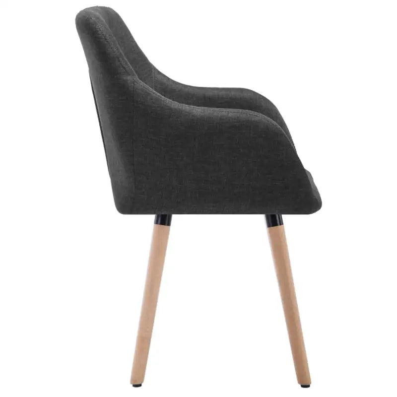 Modern beklede eetkamerstoelen set voor comfort en stijl - Donkergrijs / 2 - Eetkamerstoelen