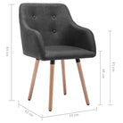 Modern beklede eetkamerstoelen set voor comfort en stijl - Donkergrijs / 2 - Eetkamerstoelen