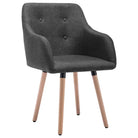 Modern beklede eetkamerstoelen set voor comfort en stijl - Donkergrijs / 2 - Eetkamerstoelen