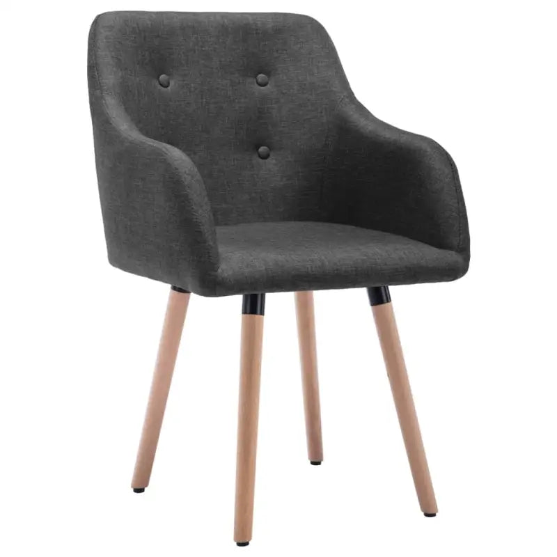 Modern beklede eetkamerstoelen set voor comfort en stijl - Donkergrijs / 2 - Eetkamerstoelen