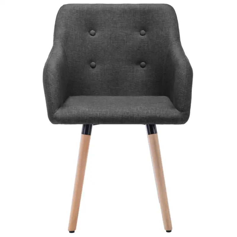 Modern beklede eetkamerstoelen set voor comfort en stijl - Donkergrijs / 2 - Eetkamerstoelen