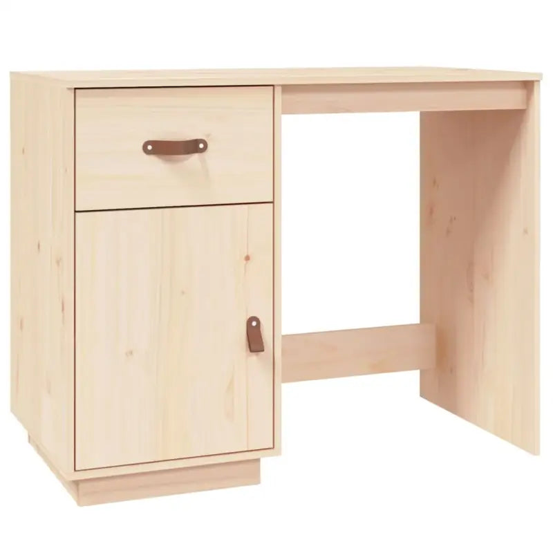 Modern bureau met massief grenenhout voor een elegante werkplek - Bureaus