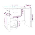 Modern bureau met massief grenenhout voor een elegante werkplek - Bureaus