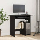 Modern bureau van bewerkt hout met hoogglans wit en makkelijk schoon te maken - Zwart eiken - Bureaus