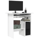 Modern bureau van bewerkt hout met hoogglans wit en makkelijk schoon te maken - Hoogglans wit - Bureaus