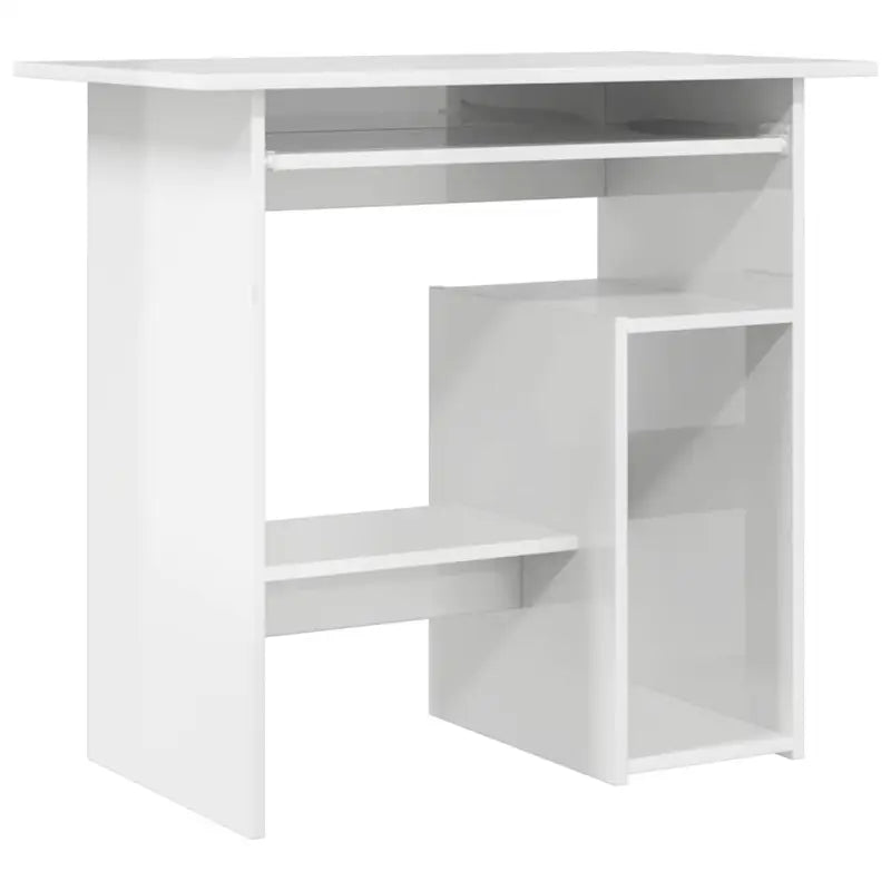 Modern bureau van bewerkt hout met hoogglans wit en makkelijk schoon te maken - Bureaus