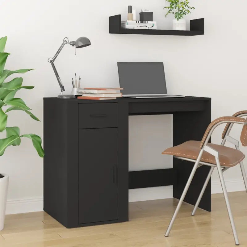 Modern bureaus van bewerkt hout met elegante en duurzame afwerking - Zwart - Bureaus