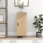 Modern dressoir in sonoma eiken met metalen poten en bewerkt hout - Sonoma eiken / 1 - Dressoirs & buffetkasten