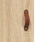 Modern dressoir in sonoma eiken met metalen poten en bewerkt hout - Dressoirs & buffetkasten