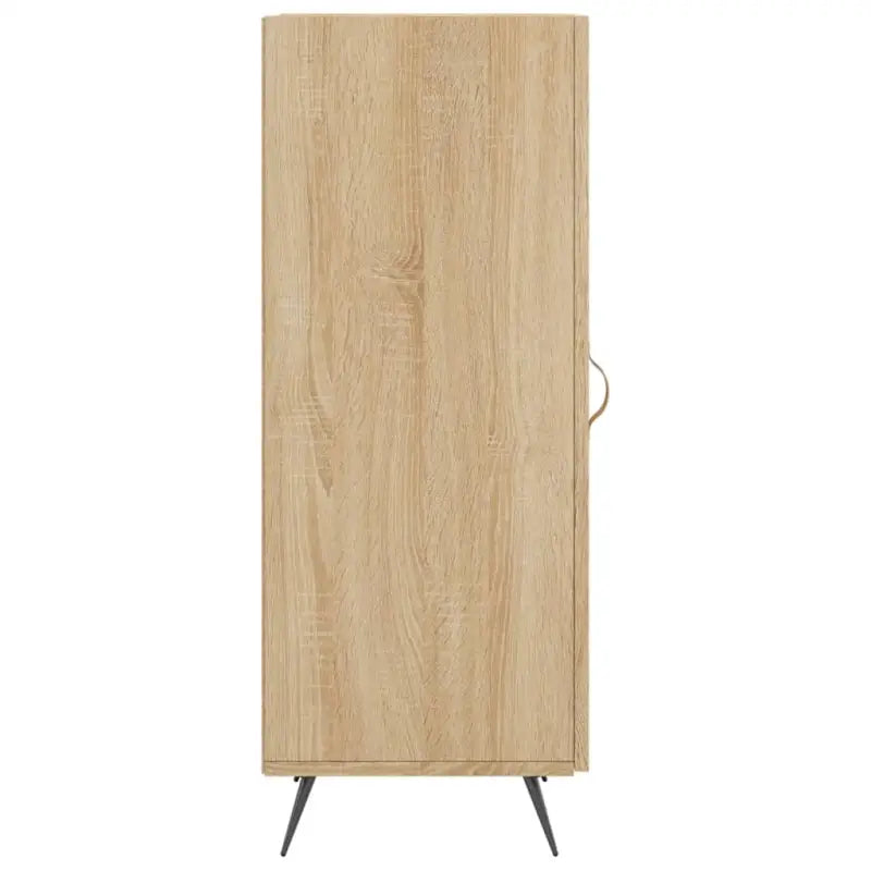 Modern dressoir in sonoma eiken met metalen poten en bewerkt hout - Dressoirs & buffetkasten