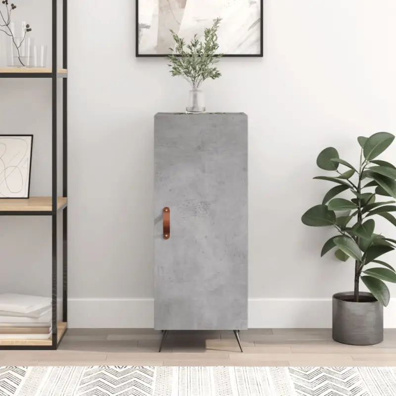Modern dressoir in sonoma eiken met metalen poten en bewerkt hout - Betongrijs / 1 - Dressoirs & buffetkasten