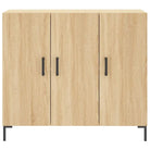 Modern dressoir met bewerkt hout en metalen poten voor een tijdloze uitstraling - Dressoirs & buffetkasten