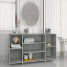 Modern dressoir met bewerkt hout en schappen voor interieurbijwerking - Betongrijs / 1 - Dressoirs & buffetkasten