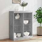 Modern dressoir met LED-verlichting en duurzaam bewerkt hout - Betongrijs / 1 - Dressoirs & buffetkasten