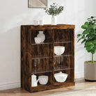 Modern dressoir met LED-verlichting en duurzaam bewerkt hout - Gerookt eiken / 1 - Dressoirs & buffetkasten