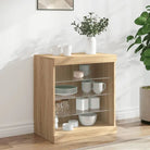 Modern dressoir met LED-verlichting en duurzame houten afwerking - Sonoma eiken / 1 - Dressoirs & buffetkasten