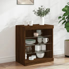 Modern dressoir met LED-verlichting en duurzame houten afwerking - bruin eikenkleur / 1 - Dressoirs & buffetkasten