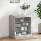 Modern dressoir met LED-verlichting en duurzame houten afwerking - Betongrijs / 1 - Dressoirs & buffetkasten