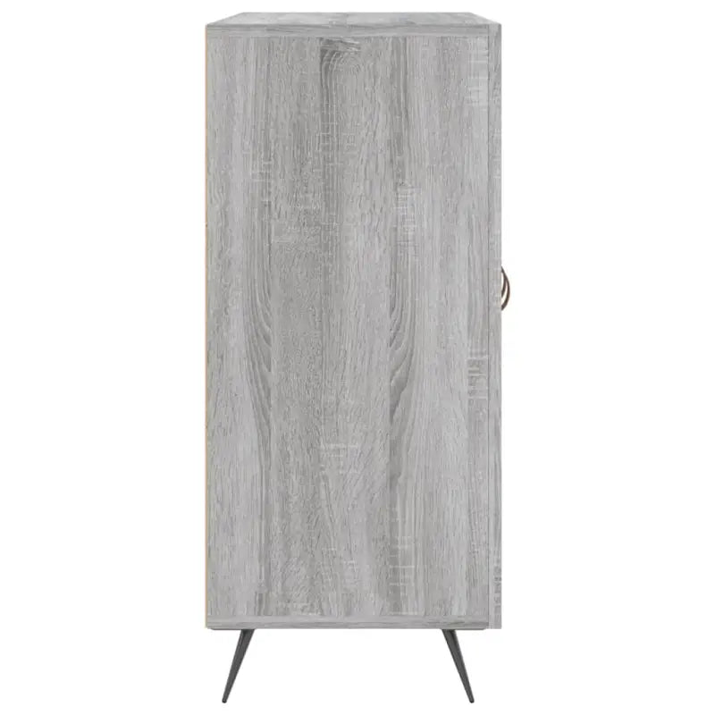Modern dressoir met metalen poten en bewerkt hout in grijs sonoma - Dressoirs & buffetkasten