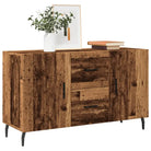 Modern dressoir met metalen poten en bewerkt hout voor een tijdloze uitstraling - Oud hout / 1 - Dressoirs &