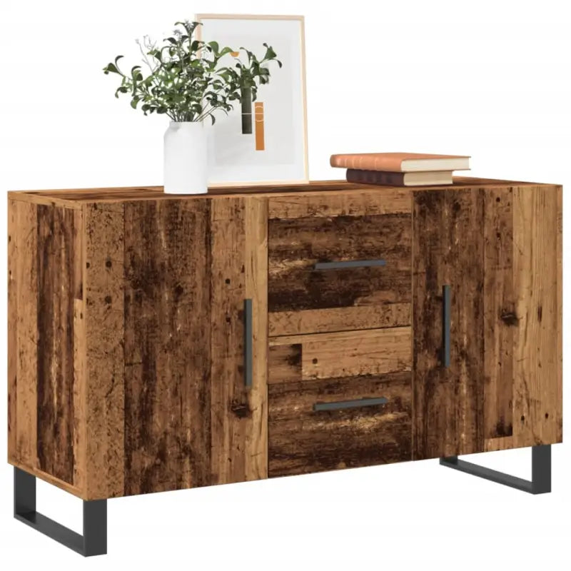 Modern dressoir met metalen poten en bewerkt hout voor een tijdloze uitstraling - Oud hout / 1 - Dressoirs &