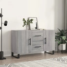 Modern dressoir met metalen poten en bewerkt hout voor een tijdloze uitstraling - Grijs sonoma / 1 - Dressoirs &