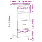 Modern dressoir met metalen poten en bewerkt hout voor een tijdloze uitstraling - Dressoirs & buffetkasten