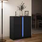 Modern dressoir met rgb led-verlichting en bewerkt hout for een stijlvol interieur - Dressoirs & buffetkasten