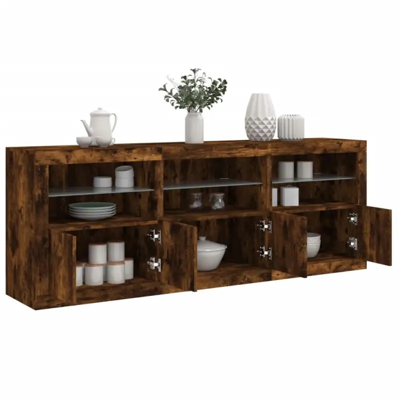Modern dressoir met rgb led-verlichting en duurzaam bewerkt hout - Dressoirs & buffetkasten