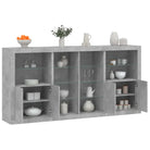 Modern dressoir met rgb led-verlichting en duurzaam bewerkt hout - Betongrijs / 1 - Dressoirs & buffetkasten