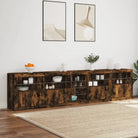 Modern dressoir met RGB LED-verlichting en duurzaam bewerkt hout - Dressoirs & buffetkasten