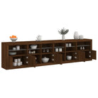 Modern dressoir met rgb led-verlichting en duurzaam bewerkt hout - bruin eikenkleur / 1 - Dressoirs & buffetkasten
